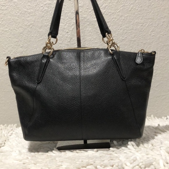 Coach Pebbled Black Leather Tote - Picture 2 of 5